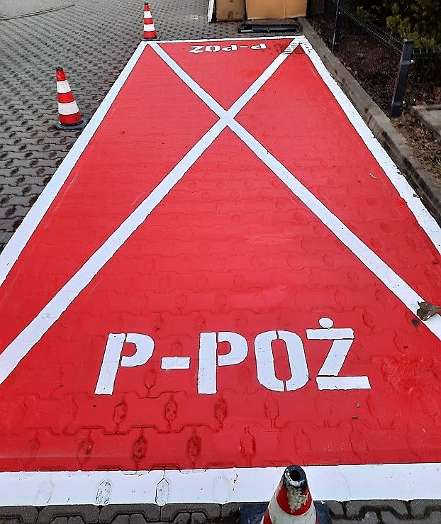 Oznakowanie terenów przyzakładowych 04 | Malowanie oznaczeń oznakowań poziomych Poznań